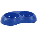 Plastic Double Bowl - Blue