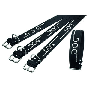 Rondo Breites Hundehalsband mit Strass (70cm x 50mm)