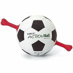Action Ball Football with Rubber Handles - 18 cm