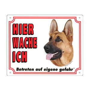 GRATIS Hunde Warnschild, Deutscher Schferhund