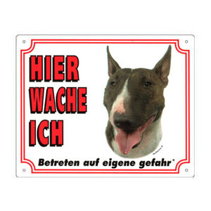 FREE Dog Warning Sign, Bull Terrier
