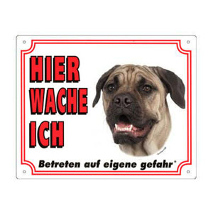 FREE Dog Warning Sign, Bullmastiff