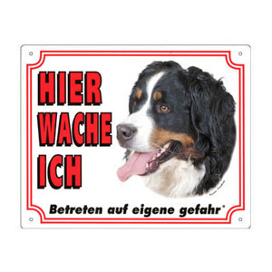 GRATIS Hunde Warnschild, Berner Sennenhund
