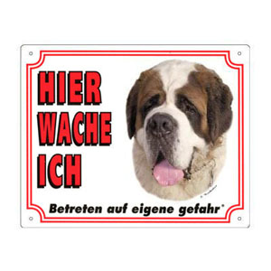 FREE Dog Warning Sign, St. Bernard