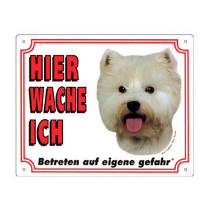 FREE Dog Warning Sign, West Highland White Terrier