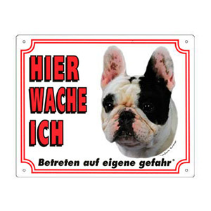 FREE Dog Warning Sign, French Bulldog