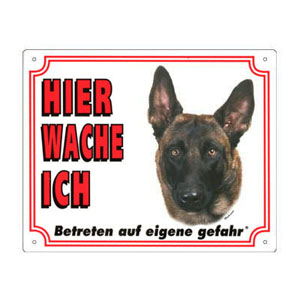 FREE Dog Warning Sign, Belgian Shepherd Dog