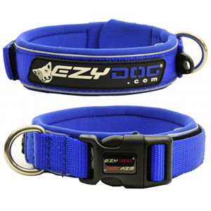 Ezydog - Extra Broad Neoprene Dog Collar Blue