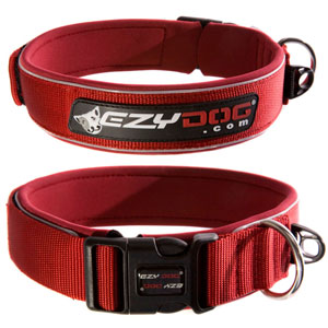 Ezydog - Extra Broad Neoprene Dog Collar Red