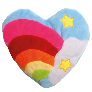 Valerian Rainbow Heart Pillow Toy For Cats