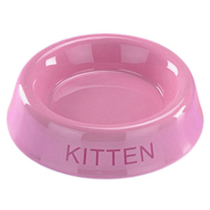 Ceramic Bowl Kitten Pink
