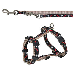 Puppy Harness With Lead - Silver Grey