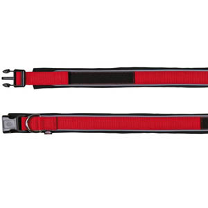 Premium Halsband mit Neopren-Polsterung Rot