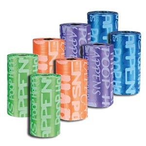 Dog Dirt Bags With Letters, 8 Rolls Of 20 Pcs