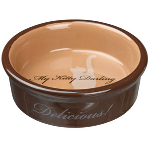 My Kitty Darling Ceramic Bowl - Brown