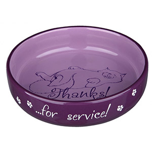 Flat Keramik Bowl Thanks ...for service! - Lilac