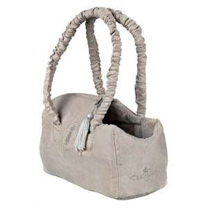 King Of Dogs Suede-Look Carrier Beige - 25x12x17cm