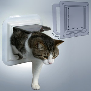 4-Way Cat Flap Especially for Glass