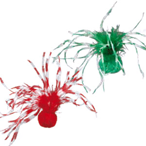X-Mas Set Balls With Feathers