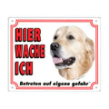 FREE Dog Warning Sign, Golden Retriever