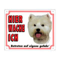 FREE Dog Warning Sign, West Highland White Terrier