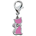 Pendant Cat With Bow Pink