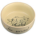 Keramik Bowl Thanks ...for service! - Beige